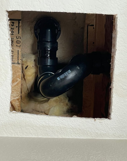 A new pipe installed after leak detection.