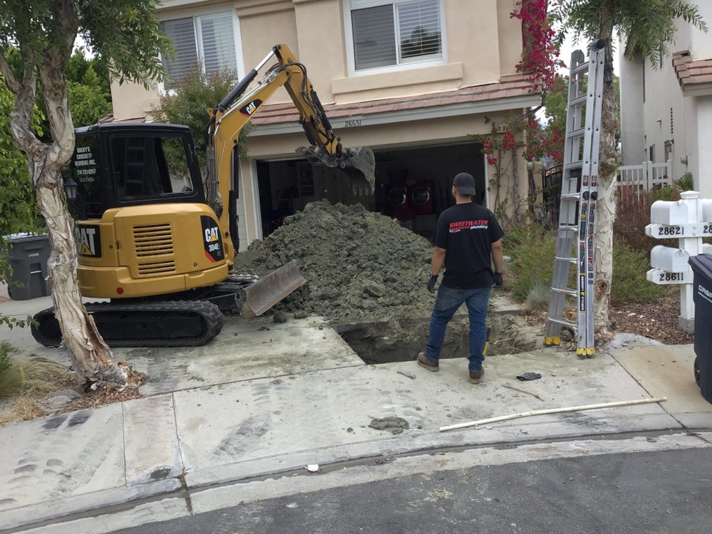 A picture of a sewer line