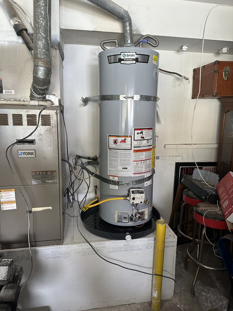 A picture of a hot water heater