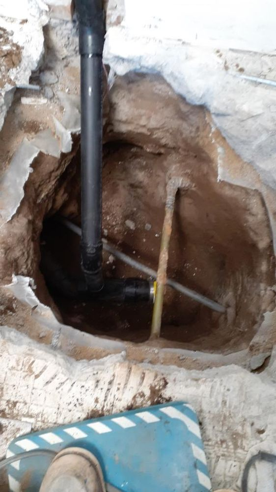 Underground pipes cracked due to shifting soil.