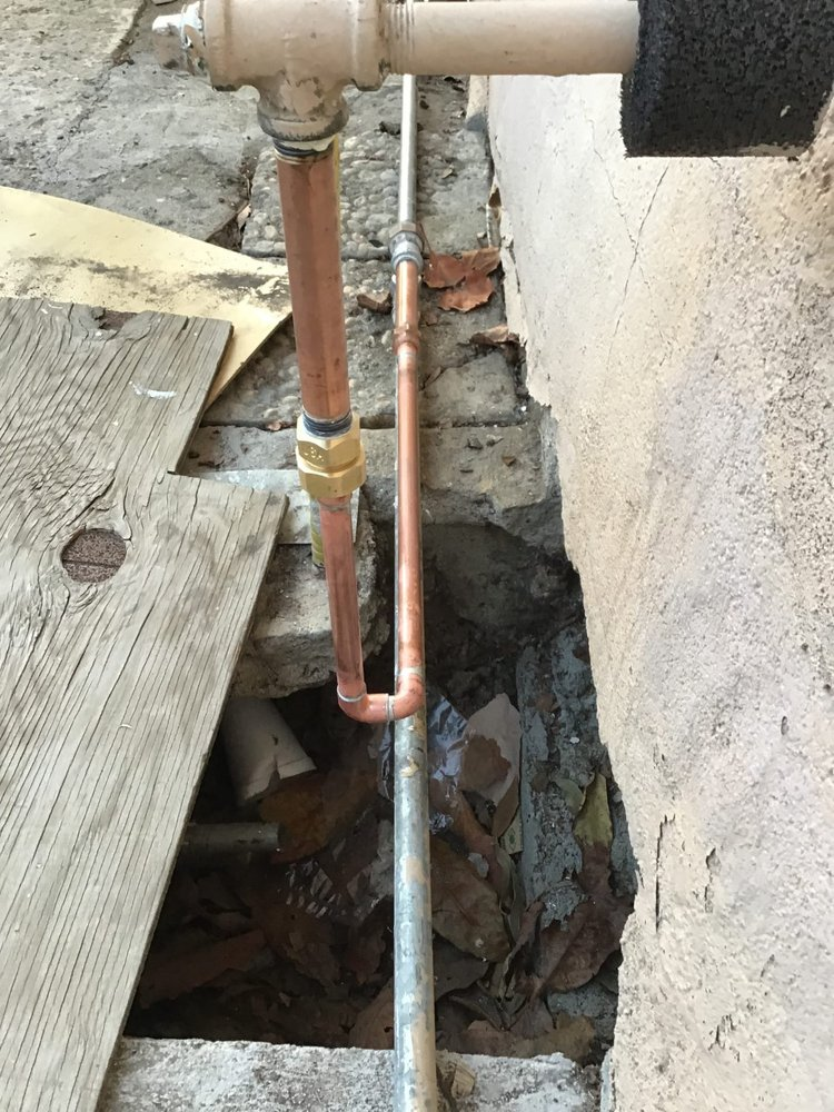 slab leak detection underway
