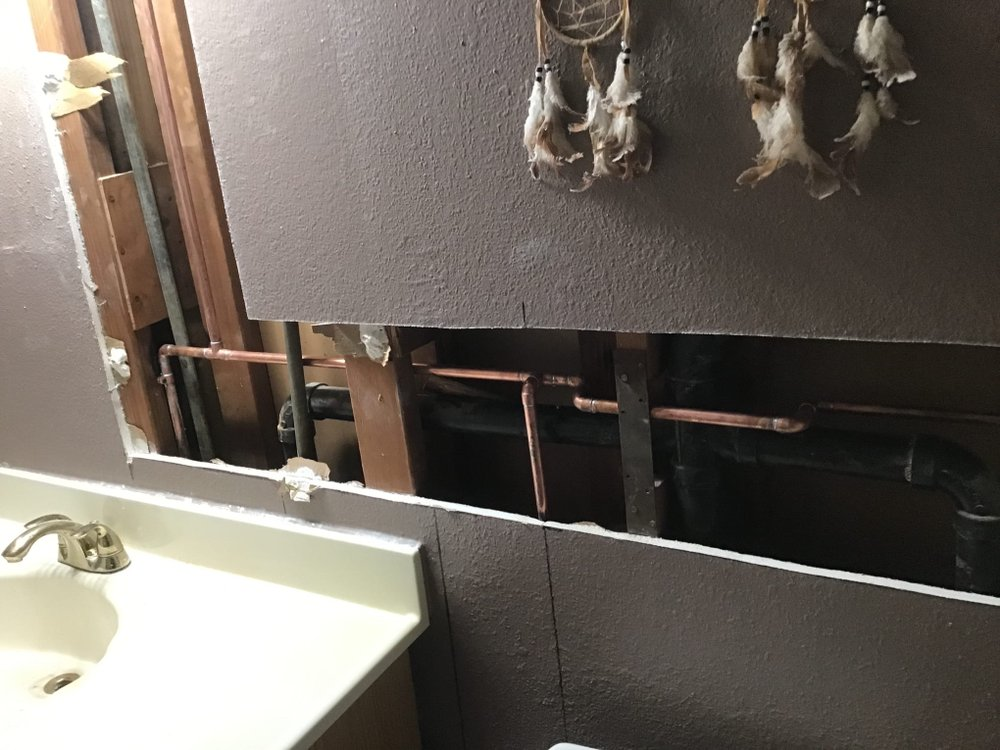 A bathroom after getting leak repair in Riverside