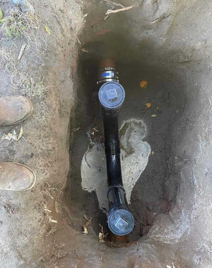 A sewer line replaced in a home.