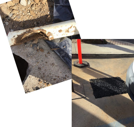 Sewer line repair with minimal digging.