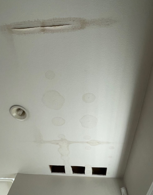 Ceiling leak.