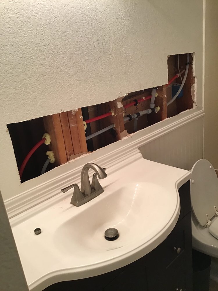 A bathroom after getting leak repair in Riverside