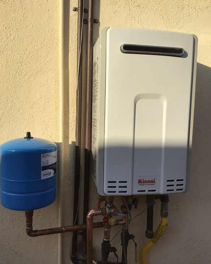 A modern, sleek water heater designed for contemporary homes.