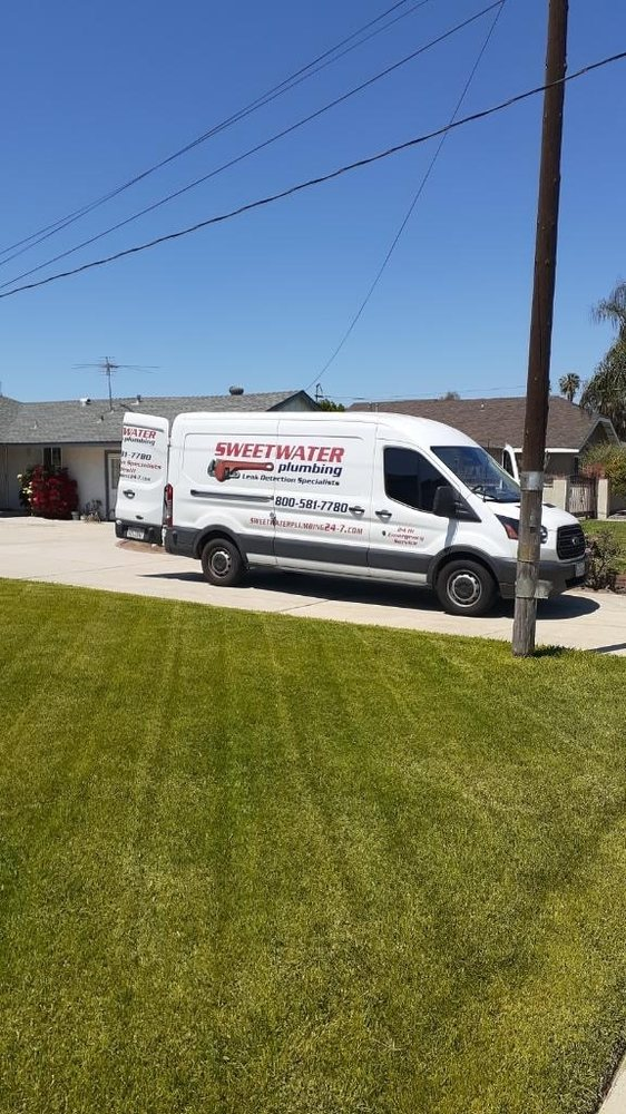 A plumbing service van.