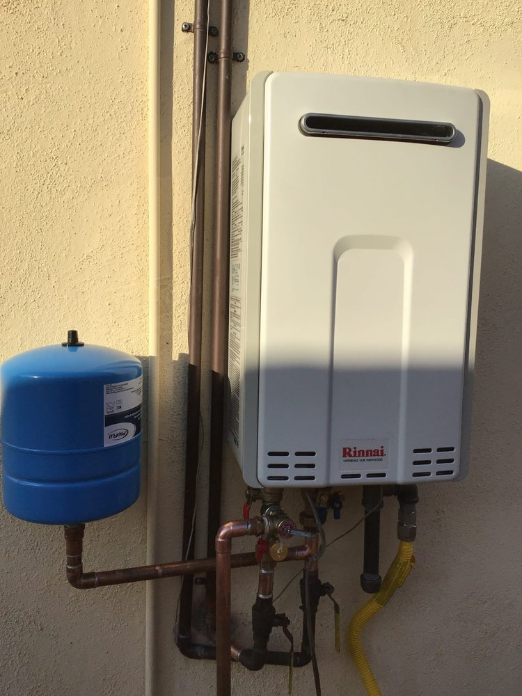 water heater fitted on wall
