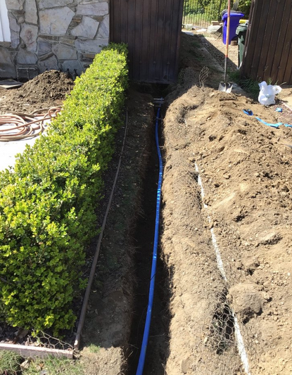 Repiping main water line.