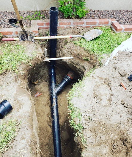 Plumbing upgrades underway in a home.