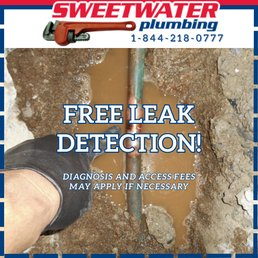 Technician conducting a free leak inspection inside a home