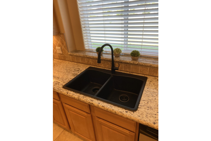 A new kitchen sink installed.